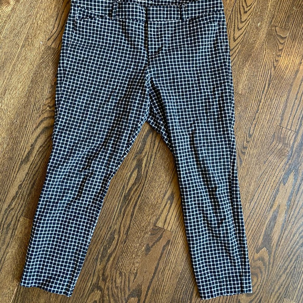 Fitted Gingam Formal Pants